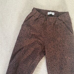 Abercrombie & Fitch Brown Leopard Print Sweatpants